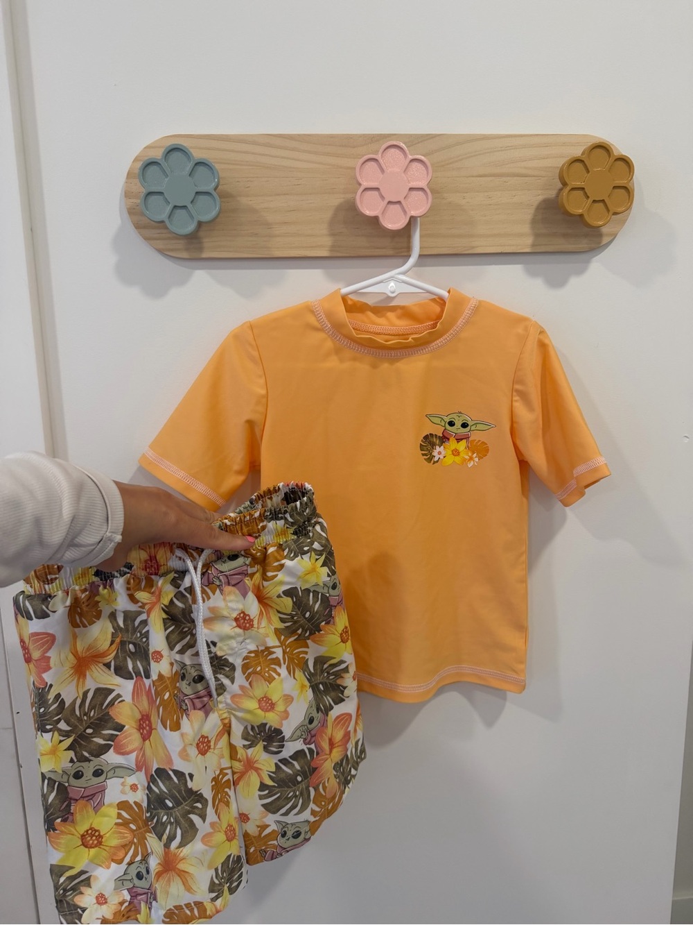 Star Wars Orange Kids Swim trunks and shirt set